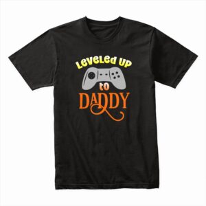 Bella Canvas 3001c Cotton T shirt Black 00001 Leveled Up To Daddy