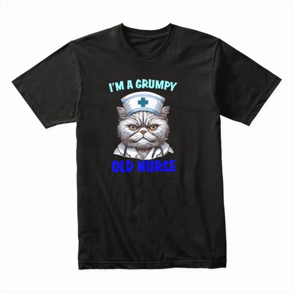 Bella Canvas 3001c Cotton T shirt Black 00020 Grumpy Nurse Cat