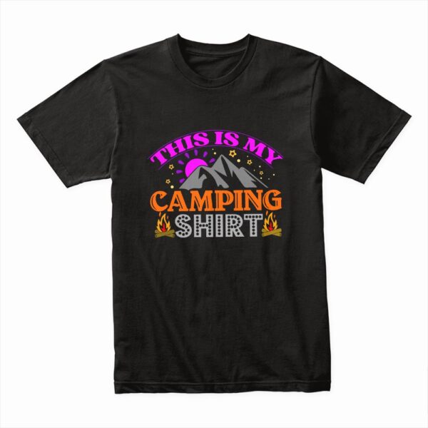 Bella Canvas 3001c Cotton T shirt Black 00119 This Is My Camping Shirt