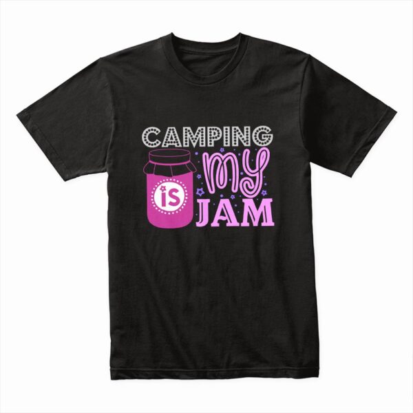 Bella Canvas 3001c Cotton T shirt Black 00122 Camping Is My Jam