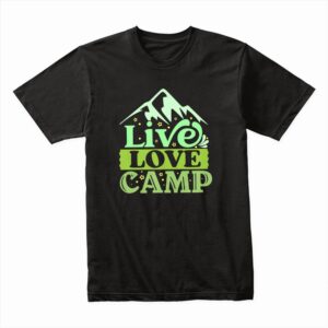 Bella Canvas 3001c Cotton T shirt Black 00127 Live Love Camp