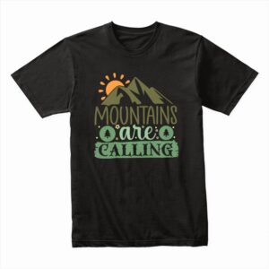 Bella Canvas 3001c Cotton T shirt Black 00129 Mountains Are Calling