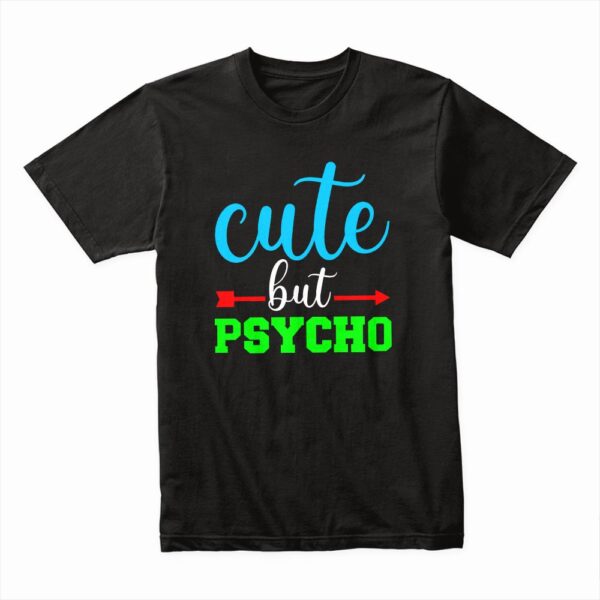 Bella Canvas 3001c Cotton T shirt Black 00139 Cute But Psycho