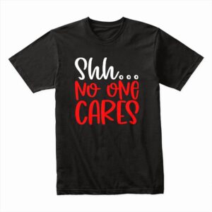 Bella Canvas 3001c Cotton T shirt Black 00189 Shh No One Cares