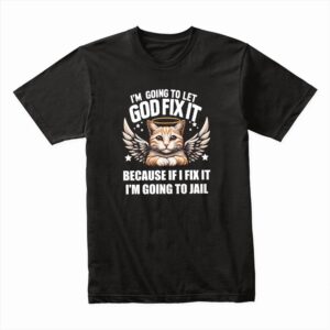 Bella Canvas 3001c Cotton T shirt Black 00220 Let God Fix It White