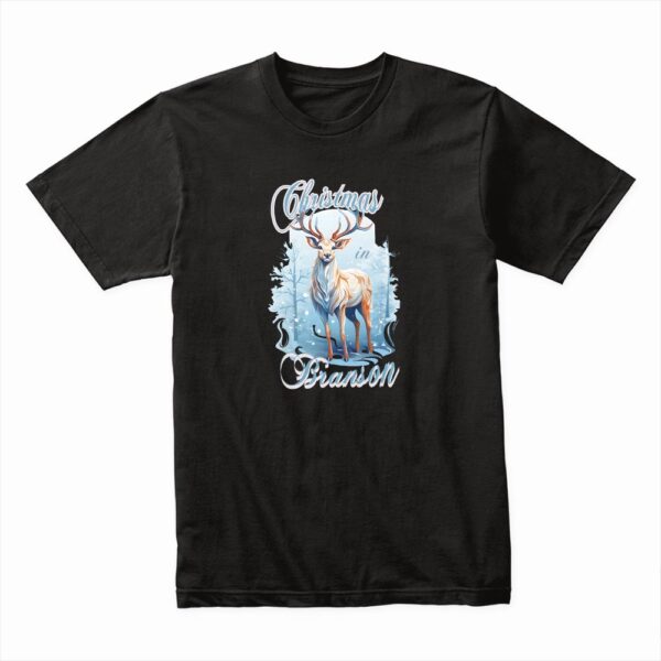 Bella Canvas 3001c Cotton T shirt Black 00224 Christmas In Branson Deer