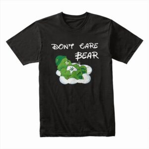 Bella Canvas 3001c Cotton T shirt Black 00234 Don't Care Bear