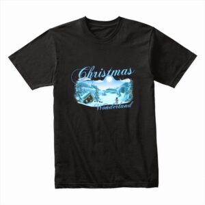 Bella Canvas 3001c Cotton T shirt Black 00257 Christmas Wonderland