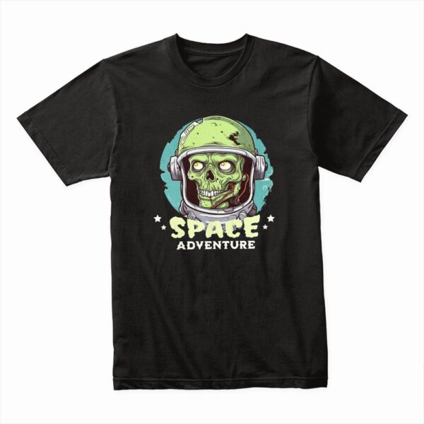 Bella Canvas 3001c Cotton T shirt Black 00268 Skull Astronaut Aliens Outer Space Adventure Ufo