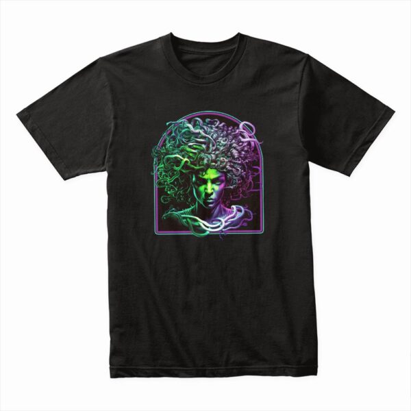 Bella Canvas 3001c Cotton T shirt Black 00291 Creepy Medusa