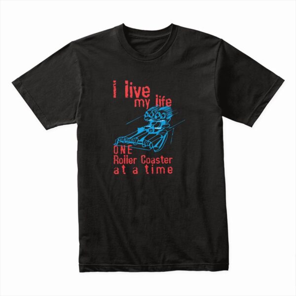 Bella Canvas 3001c Cotton T shirt Black 00304 I Live My Life One Roller Coaster At A Time