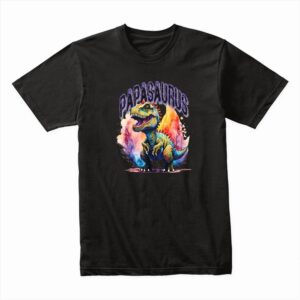 Bella Canvas 3001c Cotton T shirt Black 00333 Papasaurus