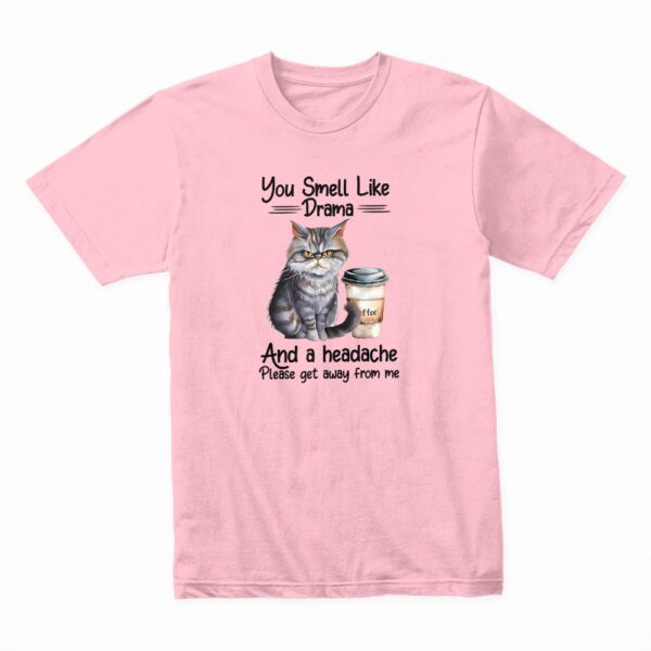 Bella Canvas 3001c Cotton T shirt Pink 00338 You Smell Like Drama And A Headache Get Away From Me