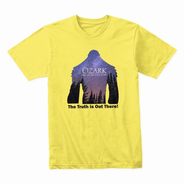 Bella Canvas 3001c Cotton T shirt Yellow 00256 Bigfoot Truth Is Out There On White