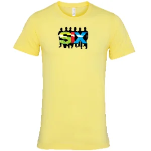 SIX T shirt Yellow with Multi Logo